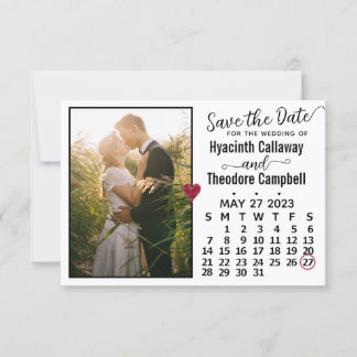 Wedding May 2023 Calendar Custom Photo White Save The Date