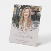 Wedding Memorial Table Wildflowers Frame Photo Reclamebord Met Voetstuk (Voorkant)