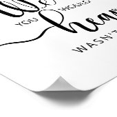 Wedding Memory Table als de hemel niet zo ver weg Poster (Hoek)