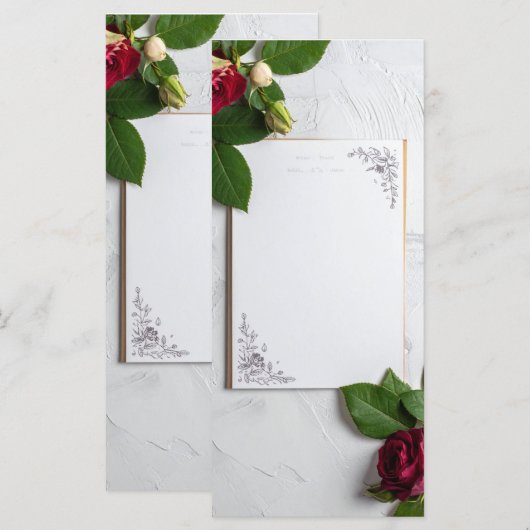 wedding menu (Devant / Derrière)