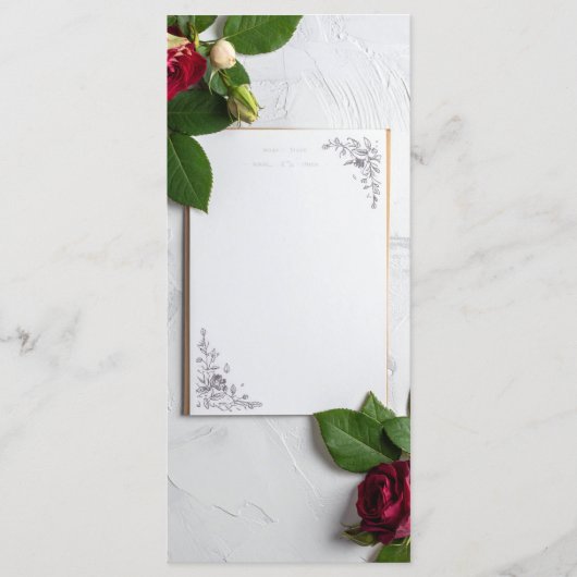 wedding menu (Voorkant)