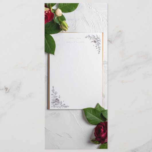 wedding menu (Voorkant)