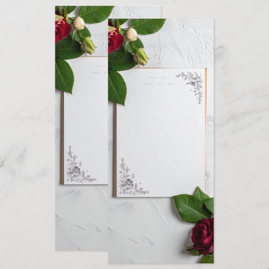 wedding menu (Voorkant / Achterkant)