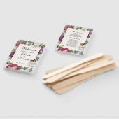 Wedding Menu Programma Bloom Bloemen Vlinder Handwaaier (Niet-gemonteerd)