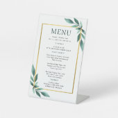 Wedding Menu Reclamebord Met Voetstuk (Voorkant)
