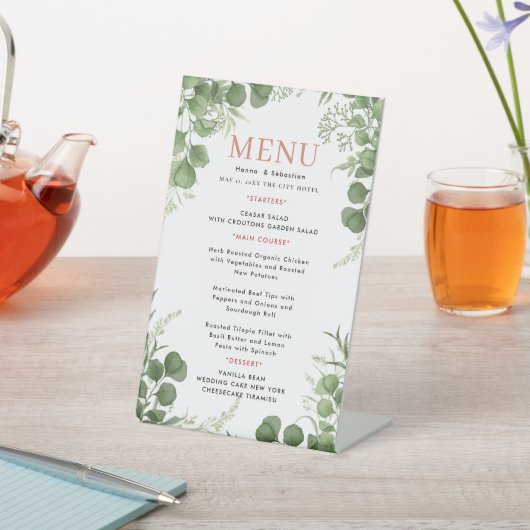 Wedding Menu Reclamebord Met Voetstuk (Insitu)