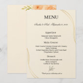 Wedding Menu Template | Elegant Minimalist Design (Devant / Derrière)