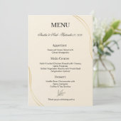 Wedding Menu Template | Elegant Minimalist Design (Debout devant)