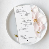 Wedding Menu with Tree Illustration