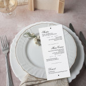 Wedding Menu with Tree Illustration