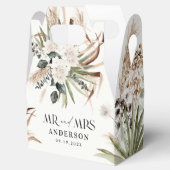 Wedding met de heer Mrs. pampas eucalyptus modern  Bedankdoosjes (Geopend)