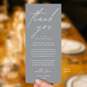 Wedding Minimalist Wedding Dinner Thank You Card Programma