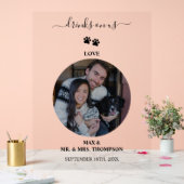 Wedding Modern Photo Couple Pet Dog Drinks on Us (Mariage)