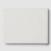 Wedding Monogram White Faux Linen  Gastenboek (Achterkant)