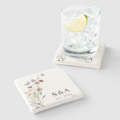 Wedding Monogrammed Onderzetter (Zijkant)