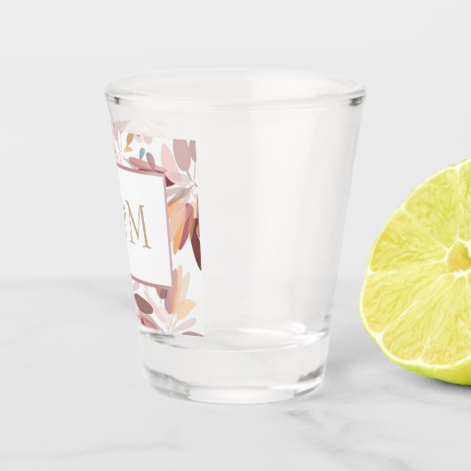 Wedding/Monogrammed Spring Style Modern Floral Shot Glas (Rechts)