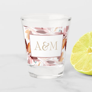 Wedding/Monogrammed Spring Style Modern Floral Shot Glas