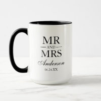 Wedding Mr en Mrs Large Mok BW