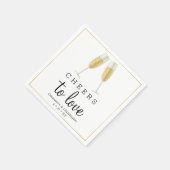 Wedding Napkin | Gold Cheers to Love Paper Napkin Servet (Hoek)