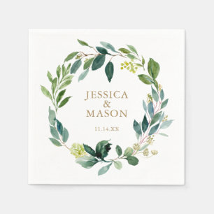 Wedding Napkin Greenery Cocktail Napkin Servet