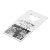 Wedding Newspaper Fun Black & White Photo Favor (Devant Angle)