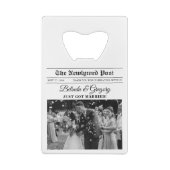 Wedding Newspaper Fun Black & White Photo Favor (Dos)