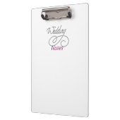 Wedding Notes Appointment Note Keeper Business Klembord (Links)