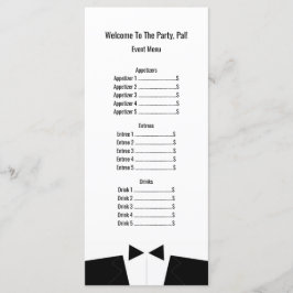 Wedding of formele Event Menu Rackcard