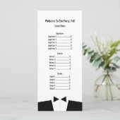 Wedding of formele Event Menu Rackcard (Staand voorkant)