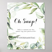 Wedding Oh Waterverf Eucalyptus Greenery Poster (Voorkant)
