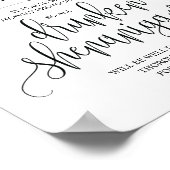 Wedding Open Bar, dronken shenanigans, bord Poster (Hoek)