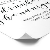 Wedding Open Bar, dronken shenanigans, bord Poster (Hoek)