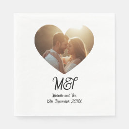 Wedding or engagement personalised napkins servet