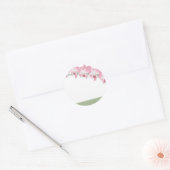 Wedding Orchids Uitnodigingssticker Ronde Sticker (Envelop)