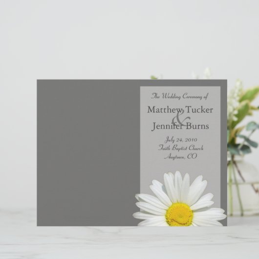 Wedding Order of Service and Ceremony Program (Staand voorkant)