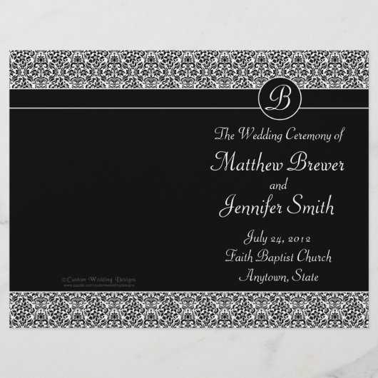 Wedding Order of Service and Ceremony Program (Voorkant)