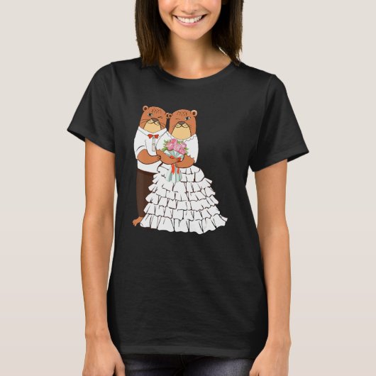 Wedding Others Otter Animal Marine Biologist T-shirt (Voorkant)