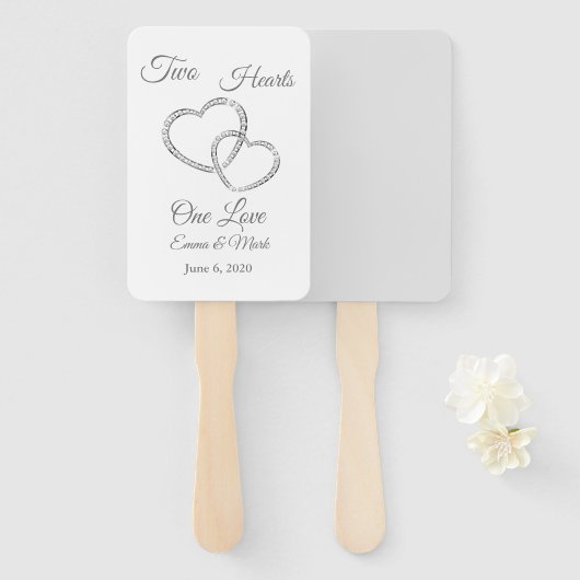 Wedding Paddle Fan Handwaaier (Voorkant en achterkant)