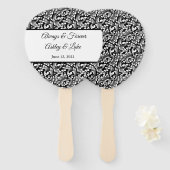 Wedding Paddle Fan Handwaaier (Voorkant en achterkant)