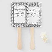 Wedding Paddle Fan Handwaaier (Voorkant en achterkant)