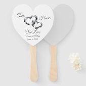 Wedding Paddle Fan Handwaaier (Voorkant en achterkant)