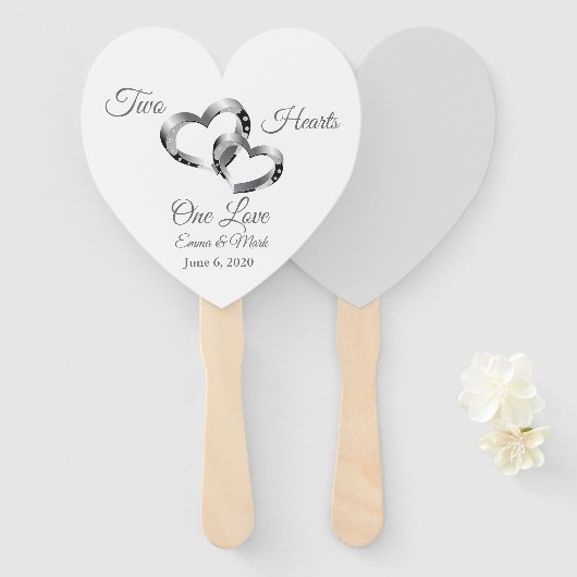 Wedding Paddle Fan Handwaaier (Voorkant en achterkant)
