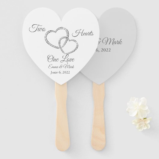 Wedding Paddle Fan Handwaaier (Voorkant en achterkant)