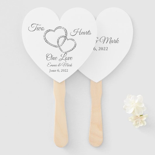 Wedding Paddle Fan Handwaaier (Voorkant en achterkant)