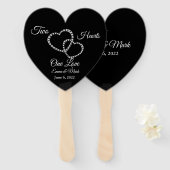 Wedding Paddle Fan Handwaaier (Voorkant en achterkant)