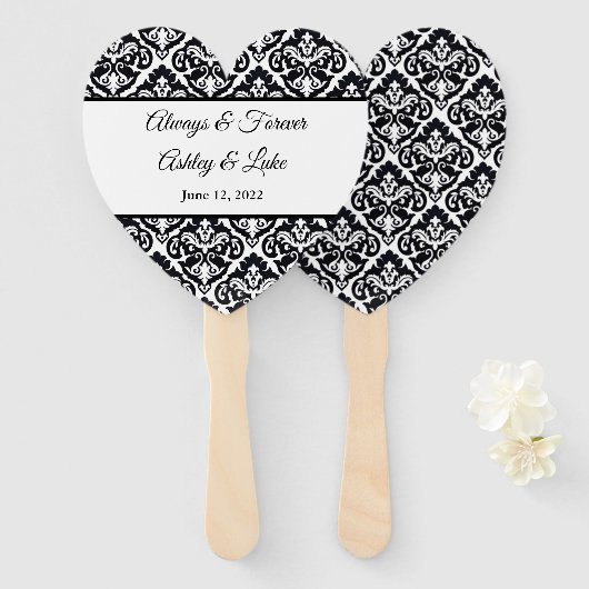 Wedding Paddle Fan Handwaaier (Voorkant en achterkant)