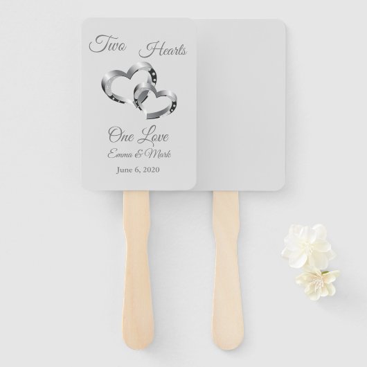 Wedding Paddle Fan Handwaaier (Voorkant en achterkant)