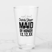 Wedding Party Maid of Honor Glass Tumbler (Voorkant)