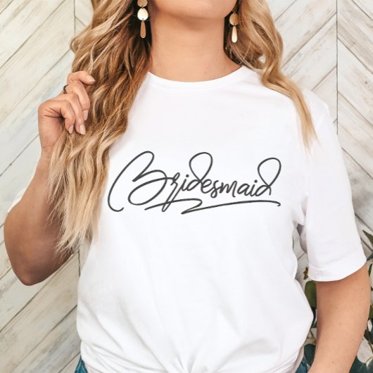 Wedding Party Personalized Name Bridesmaid Tri-Blend Shirt