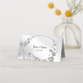 Wedding Party Silver Hearts Grey Black Elegant (Achterkant)